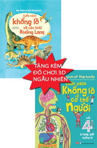 Combo Bộ Sách Khổng Lồ Về Cơ Thể Người Và Khủng Long (2 Cuốn) - Tặng Kèm Đồ Chơi 3D Ngẫu Nhiên