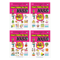 Combo Bộ Sách Rèn Luyện Trí Thông Minh - Phát Triển Trí Tuệ 1088 Câu Đố - Dành Cho Trẻ Từ 3 Đến 4 Tuổi Trọn Bộ 4 Cuốn