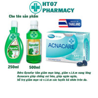 Combo bộ sản phẩm giảm mụn lưng, mụn trứng cá Gynofar và Acnacare - Thái Lan