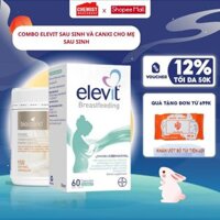 Combo bổ sung canxi và vitamin tổng hợp Elevit sau sinh cho mẹ cho con bú giúp lợi sữa, tăng sức đề kháng cho mẹ và bé