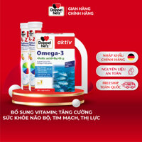 Combo bổ sung vitamin, khoáng chất, bổ não và tim mạch Doppelherz Omega 3 (30 viên) + 02 tuýp sủi A Z Fizz (13 viên)