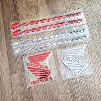 Combo bộ tem chữ nổi VARIO 150i, Cánh chim Honda chất liệu nhựa cứng chuẩn như tem ZIN