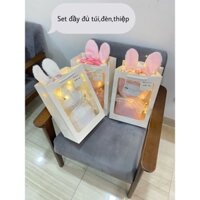 COMBO BÓ THỎ BUNNY SÁP THƠM TẶNG HỘP THIỆP ĐÈN
