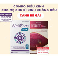 Combo Bổ Trứng-Điều Kinh Cho Mẹ Kinh Không Đều Canh Bé Gái Wellova  WellHerb ( Chính Hãng )