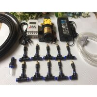 Combo Bộ tưới cây 12 đơn béc đồng có hẹn giờ tự động