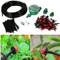 Combo bộ tưới cây tự động gồm 30 đầu tưới nhỏ giọt, 25m dây dẫn nước, 01 đồng hộ đặt thời gian tưới tự động và phụ kiện