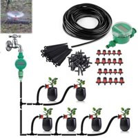 Combo bộ tưới cây tự động gồm 30 đầu tưới nhỏ giọt, 25m dây dẫn nước, 01 đồng hộ đặt thời gian tưới tự động và phụ kiện
