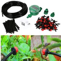 Combo bộ tưới cây tự động gồm 30 đầu tưới nhỏ giọt, 25m dây dẫn nước, 01 đồng hộ đặt thời gian tưới tự động và phụ kiện