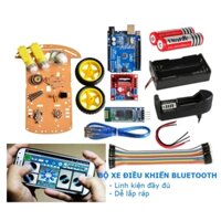 Combo Bộ Xe Thực Hành Arduino Điều Khiển Bluetooth - KIT Tự Học Arduino
