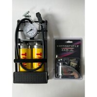 Combo bơm xe máy USA Standard T-Man phiên bản mới và khóa đĩa xe máy báo động bản nâng cấp