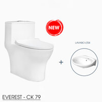 Combo Bồn cầu 1 khối Thiên Thanh EVEREST – CK79