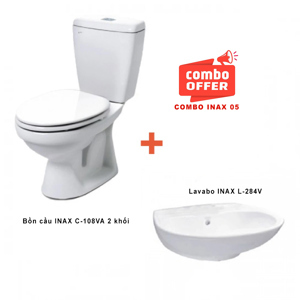 Combo bồn cầu inax C-108VA + L-284V