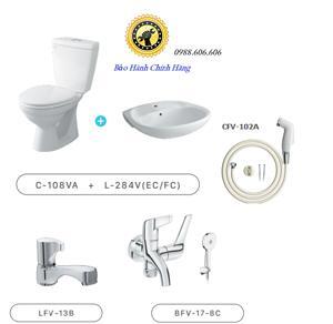 Combo bồn cầu inax C-108VA + L-284V + CFV-102A