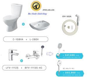 Combo bồn cầu inax C-108VA + L-280V + CFV-102A