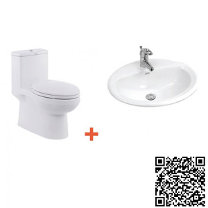 Combo bồn cầu VF - 1858 + Chậu rửa mặt VF - 0476