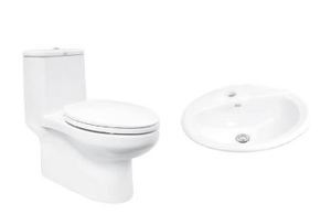 Combo bồn cầu VF - 1858 + Chậu rửa mặt VF - 0476