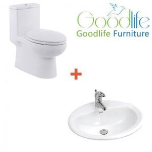 Combo bồn cầu VF - 1858 + Chậu rửa mặt VF - 0476