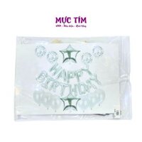Combo bong bóng Happy Birthday màu bạc nhỏ