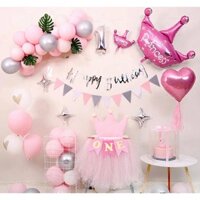 Combo Bong Bóng Sinh Nhật Cho Bé 1 Tuổi