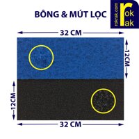 Combo Bông lọc xanh & Mút đen Lọc bể cá