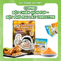 Combo Bột chiên giòn FSP 500g + Bột Phô mai lắc Verozyme 30g - Chiên, lắc phô mai hải sản, rau củ, gà viên, khoai tây,..