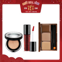 Combo Bột Kẻ Mày & Phấn Nước Hiệu Ứng Mịn CLIO KILL COVER FOUNWEAR CUSHION XP SPF50+ PA+++ 04 GINGER