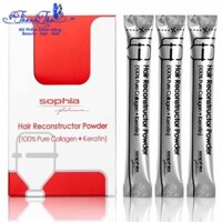 Combo bột Keratin & Collagen Sophia Platinum phục hồi túi ( 3 gói 3g ) - Thuốc tiên dành cho tóc hư nát - NK