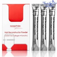 Combo bột Keratin & Collagen Sophia Platinum phục hồi túi ( 3 gói 3g ) - Thuốc tiên dành cho tóc hư nát [ TN ]