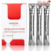 Combo bột Keratin & Collagen Sophia Platinum phục hồi túi ( 3 gói 3g ) - Thuốc tiên dành cho tóc hư nát [ MK ]