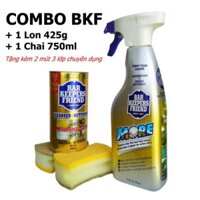 Combo Bột làm sạch BKF  (420g)+ Bình xịt bọt tẩy rửa đa năng BKF (720ml) -Làm sạch kính phòng tắm -Làm sạch kính bể cá