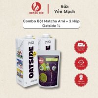 [COMBO] Bột Matcha Ami + 2 Hộp Sữa OATSIDE Nguyên Vị (1L)