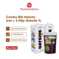 [COMBO] Bột matcha Ami + sữa OATSIDE nguyên vị (2 hộp/1L)