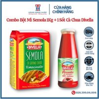 Combo Bột Mì Semolina Semola Divella 1Kg và 1 Sốt Cà Chua Divella 680Gr