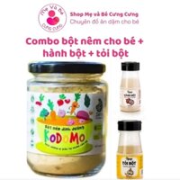 Combo bột nêm + hành bột + tỏi bột 6m+