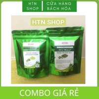 Combo bột nhuộm tóc thảo dược nâu sẫm đen henna và bột chàm - henna and indigo