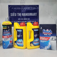 Combo Bột rửa bát Finish 2.5kg + Muối Finish 1.2kg + Nước làm bóng Finish 750ml bột finish 2,5kg muối rửa chén 1,2kg