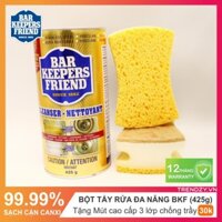 Combo Bột tẩy rửa đa năng BKF + Mút tẩy rửa 3 lớp cao cấp | Làm sạch kính nhà tắm | Hộp 425g | Nhập khẩu USA