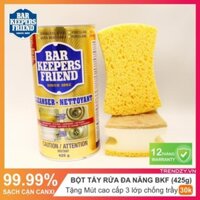 Combo Bột tẩy rửa đa năng BKF + Mút tẩy rửa 3 lớp cao cấp | Làm sạch kính nhà tắm | Hộp 425g | Nhập khẩu USA