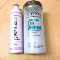 Combo Bột tẩy tóc cao cấp Cynos Tplus 2020 và Dầu Gội Khử Vàng Tóc Tẩy Tplus 2020