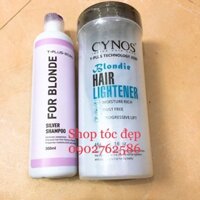 Combo Bột tẩy tóc cao cấp Cynos Tplus 2020 và Dầu Gội Khử Vàng Tóc Tẩy Tplus 2020