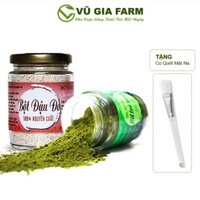 Combo Bột Trà Xanh + Bột Đậu Đỏ - Nguyên Chất Vũ Gia (100g/hũ) + Tặng Cọ Quét