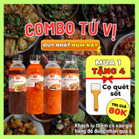 Combo Bữa Ăn Đủ Vị - Sốt Ướp Thịt Nướng BBQ 400G, Sốt nướng muối ớt 400G, Sốt mắm ớt 400G, Sốt me 400G
