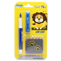Combo bút &amp;amp 6 ống mực tím rời con Sư tử  Smartkids SK-CFP003
