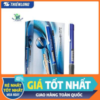 Combo Bút Bi Thiên Long TL-036 - Bút Bi Giắt Kim Loại Mạ Crom Đệm Cầm Tay Cao Su Êm