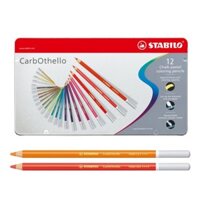 Combo Bút chì màu phấn đa năng Stabilo CarbOthello hộp 12 màu (CLC1412M)