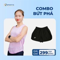 COMBO BỨT PHÁ 7: ÁO SINGLET HỒNG + QUẦN MỘT LỚP ĐEN (DÀNH CHO NỮ)