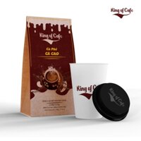 Combo Cà phê hòa tan ca cao King Of Cafe 500g + 1 Cốc nhựa giữ nhiệt