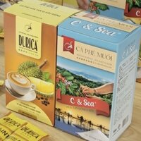Combo Cà phê muối C&Sea và cà phê Durica vị sầu riêng (2 hộp/20 gói)