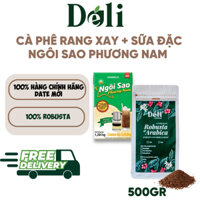 Combo Cà Phê Rang Xay Déli 500gr + Sữa Đặc Ngôi Sao Phương Nam