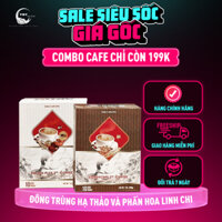 Combo Cafe Phấn Hoa Đông Trùng Hạ Thảo, Linh Chi Đỏ(200g)- cải thiện sinh hoạt, tuần hoàn máu, gan